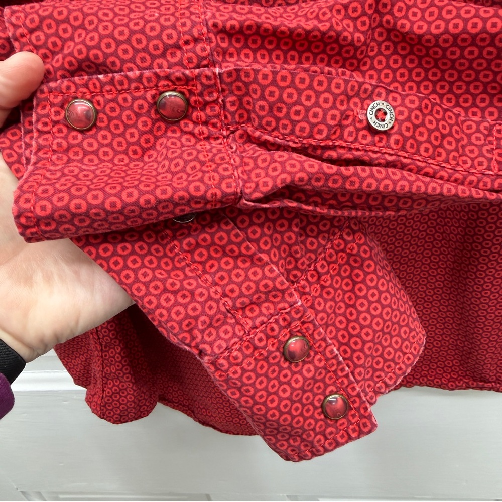 Cinch Modern fit western‎ long sleeve pearl snap button down shirt men's xl - Picture 4 of 6